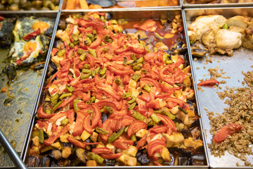  various dishes in the restaurant