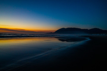 sunset over the sea