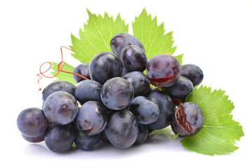 Grapes on a white background