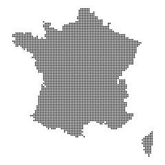 Fototapeta na wymiar france dotted map, vector illustration