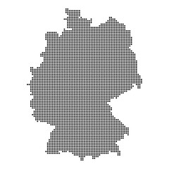 Fototapeta na wymiar germany dotted map, vector illustration