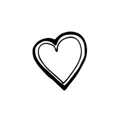 heart line icon, outline and solid vector love logo, linear pictogram isolated on white