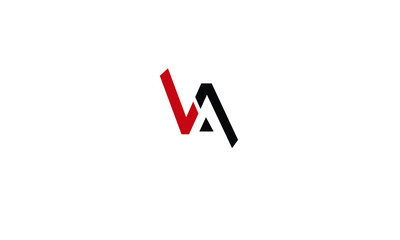 VA or AV V A abstract vector monogram logo template