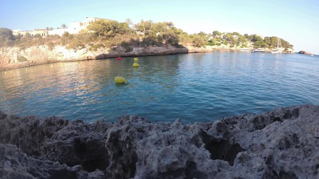 Spain Mallorca Cala Ferrera and Cala Esmeralda beaches at 4k 60fps and 30fps with a drone DJI MAvic Air and Action cam YI 4k+ 
shoots from above and below