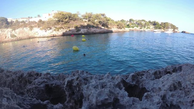 Spain Mallorca Cala Ferrera and Cala Esmeralda beaches at 4k 60fps and 30fps with a drone DJI MAvic Air and Action cam YI 4k+ 
shoots from above and below