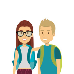 young lovers couple avatars characters