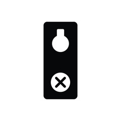 Black solid icon for do not disturb 