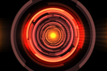 red abstract background technology with circles