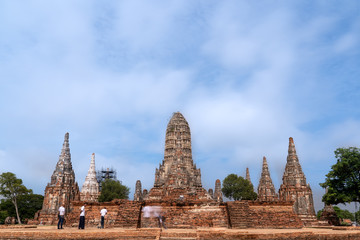 Fototapeta premium Landmark the temple of Wat Chaiwatthanaram - one of Ayutthaya's most impressive temples Thailand, Asia