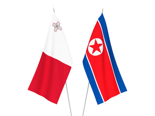 North Korea and Malta flags
