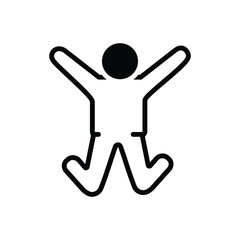 Black solid icon for yeah 