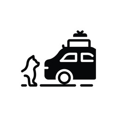 Black solid icon for abandon 