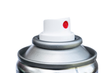 Aluminium spray can. Aerosol bottle. Paint tin with cap. Compressed foam chrome Packaging....