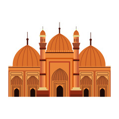 badshahi mosque building palace icon