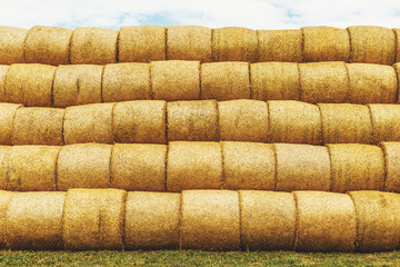 Stack of straw bales