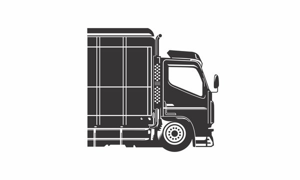 vector truck silhouette 