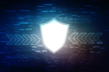 2d illustration Security concept - shield 