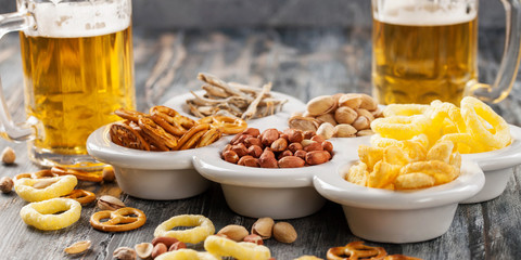 Beer and snacks