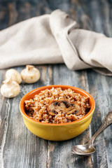 Buckwheat cereal with mushrooms