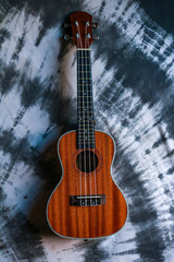 Obraz premium Preview Crop Find Similar Close up of ukulele on old background