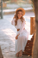 Obraz premium Close-up fresh portrait of a beautiful cute amazing smiling girl.