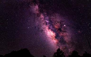 Fototapeta na wymiar Pink Milky Way Galaxy