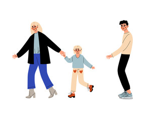 Naklejka premium Family Conflict, Divorce, Disagreement in Relationship, Negative Emotions Vector Illustration