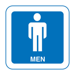 male toilet symbol. Vector figure of standing male