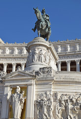 Fototapeta na wymiar Vittorio Emanuele II, en Roma Italia