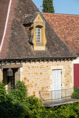 Village around Castelnaud-la-chapelle castle in Dordogne valley, Perigord Noir, France