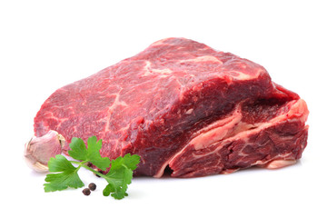 Beef meat on a white background