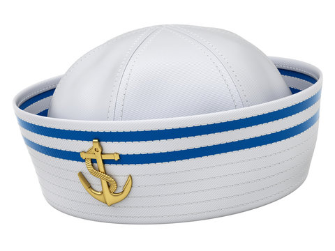 Sailor hat isolated on white background - 3d illustration