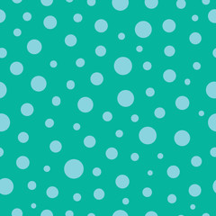Vector blue polka dots seamless pattern background