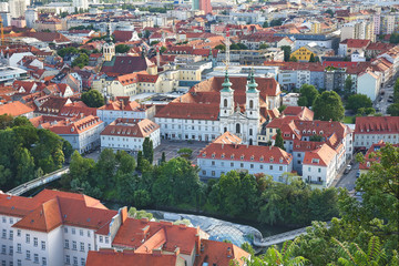 Fototapeta na wymiar Aerial view to the city of Graz, Austria