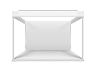 Blank white trade stand