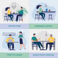 Set Bright Flyer is Written Lunch with Friends.