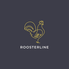 Rooster line art