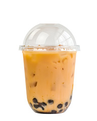 Taiwan milk tea with bubble, Bubble milk tea with Clipping Path.