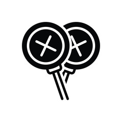 Black solid icon for false 