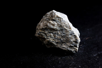 gneiss Rock isolate on black background
