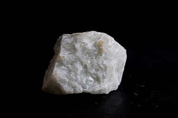 quartz stone isolate on black background