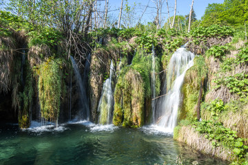 Plitvice Lakes National Park, Croatia. Small waterfalls