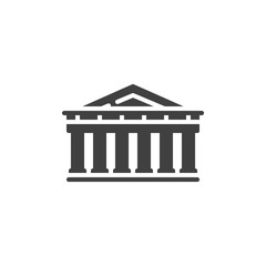 Athens famous landmark vector icon. filled flat sign for mobile concept and web design. Greece City buildings glyph icon. Europe Travel symbol, logo illustration. Vector graphics