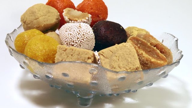 Traditional Bengali sweet sandesh rosokdom kalojam laddu Balushahi