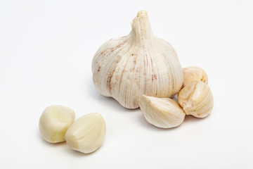 garlic isolated on white background