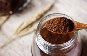 brown roasted coffee bean for healthy drink 
