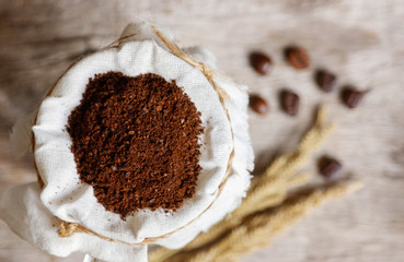 brown roasted coffee bean for healthy drink 
