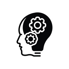 Black solid icon for understanding 