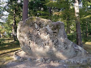 Rock in japanese park