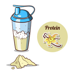 Shaker Vanilla Protein Powder